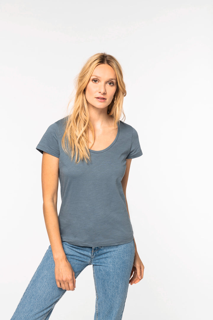 Slub-Damen-T-Shirt – 130g - Individualisierung