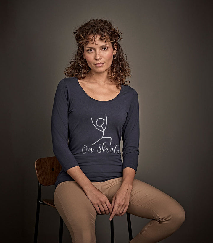 Damen Yoga T-Shirt "Om Shanti"