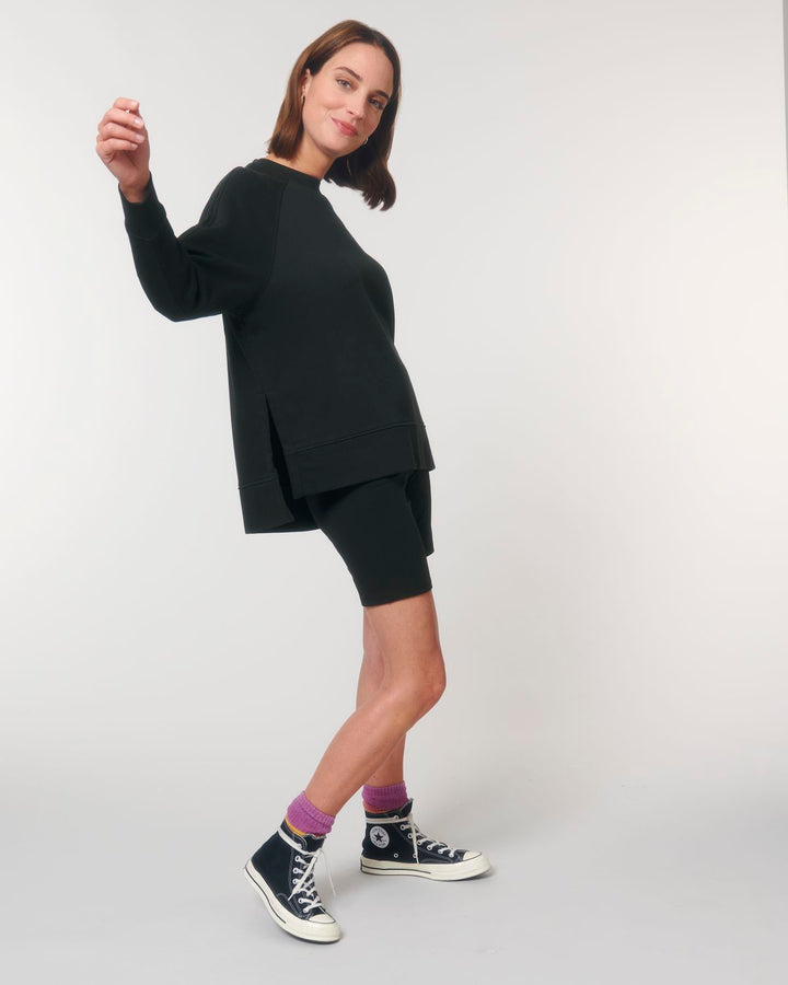 Damen Sweatshirt Yoga "Einatmen - ausatmen" bestickt