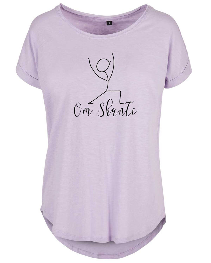 Yoga Ladies Long Slub Tee "Om Shanti"