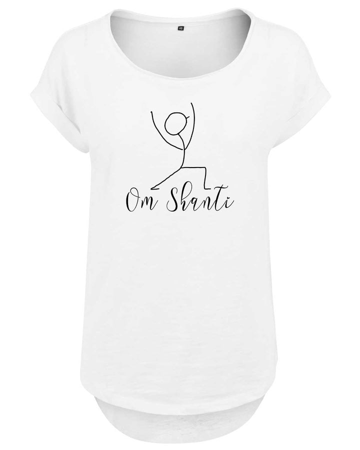 Yoga Ladies Long Slub Tee "Om Shanti"